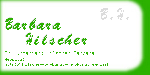 barbara hilscher business card